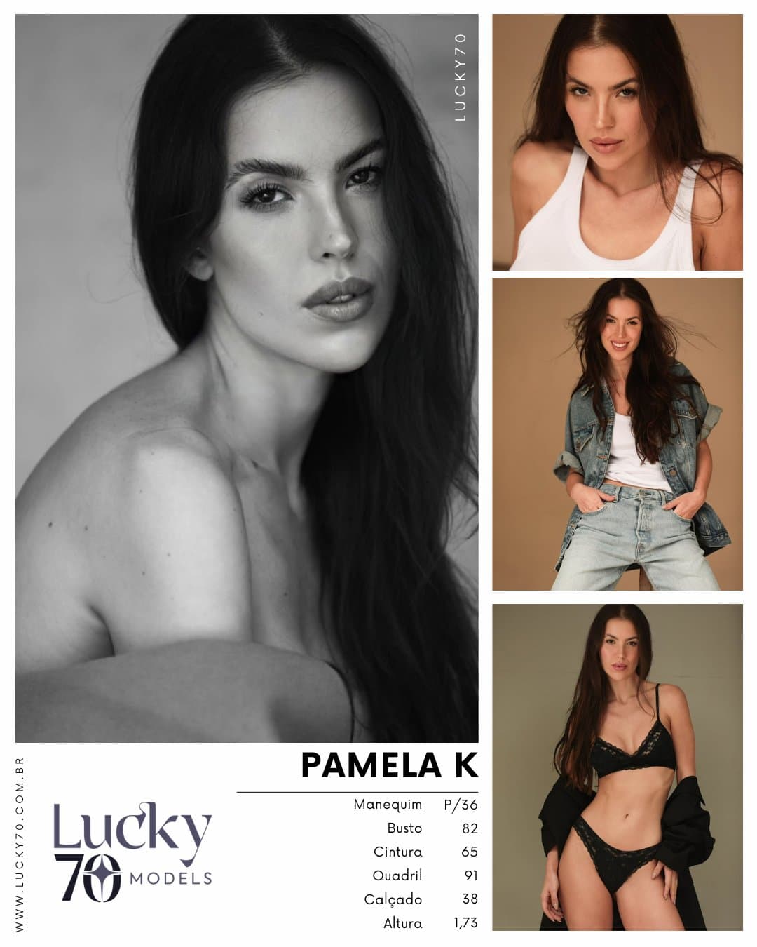 PAMELA K, modelo da Lucky70 Models